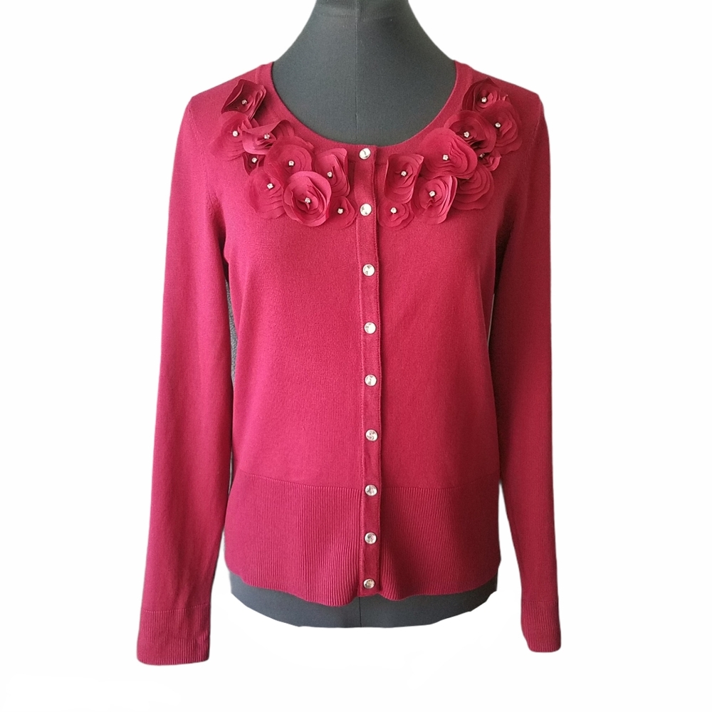 WHBM Red Cardigan
